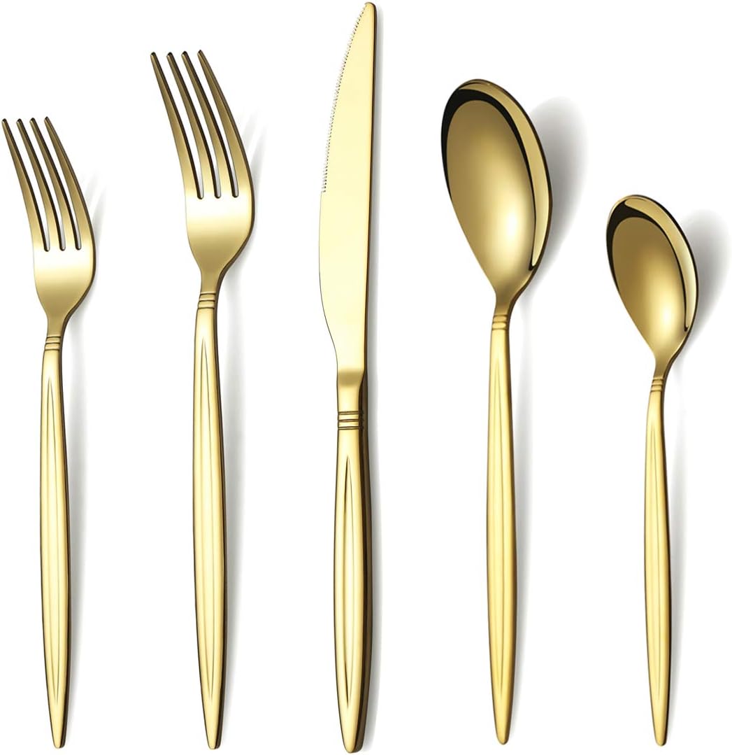 Flatware Set 20 Pieces, Stainless Steel Colorful Silverware Set, Cutlery Set, Utensil Set Flatware Set 20 Pieces, Stainless Steel Colorful Silverware Set, Cutlery Set, Utensil Set